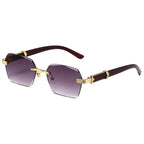 fashion-square-rimless-trimming-glasses - Viexta