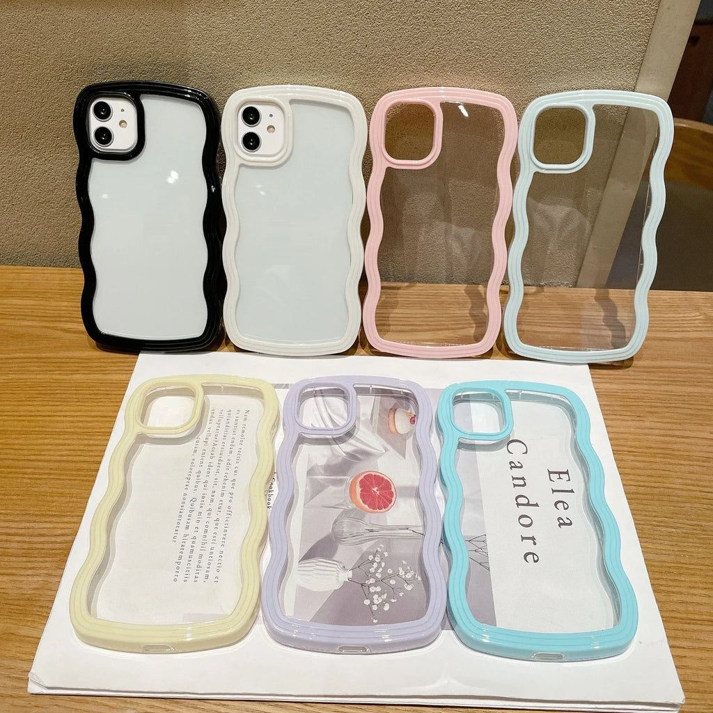 Candy-colored Border Two-in-one Wave iPhone Case - Viexta
