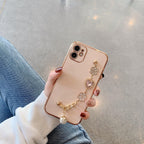 Camellia Electroplating Bracelet Soft iPhone Case - Viexta