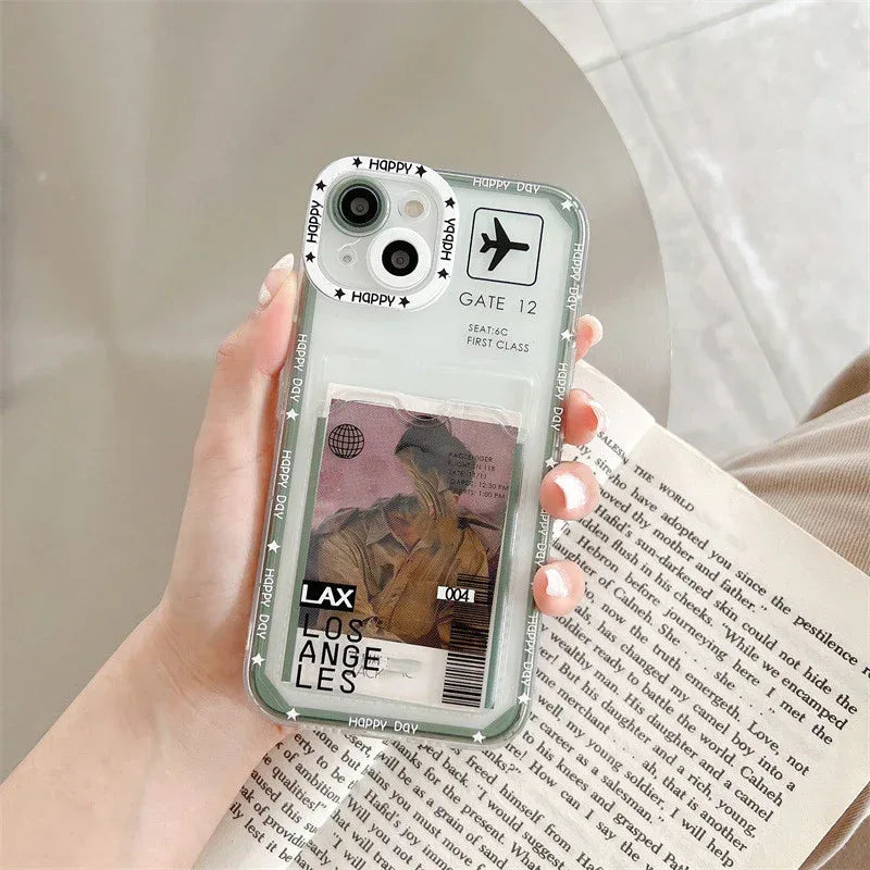 Card Cover Air Ticket iPhone Case - Viexta