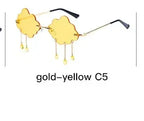 Party Funny Rainy Rimless Sunglasses - Viexta