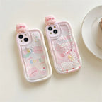 girls-cute-piglet-bath-quicksand-iphone-case - Viexta