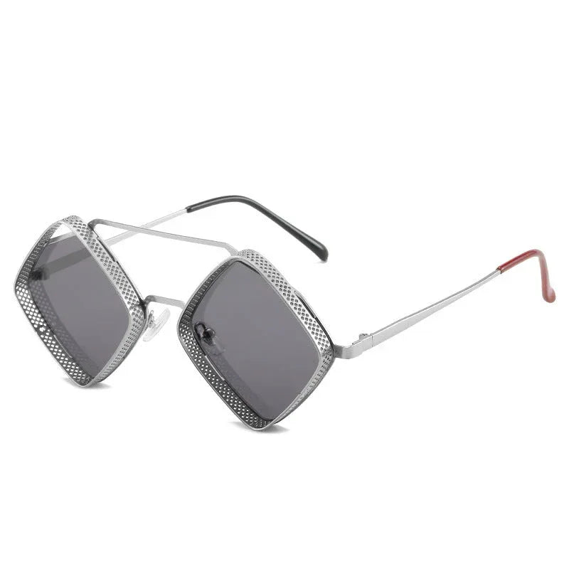 fashion-metal-rhombus-beam-sunglasses - Viexta