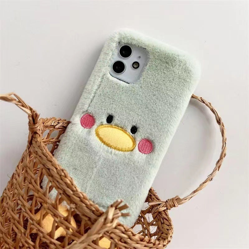 Plush Shell Cute Duck iPhone Case