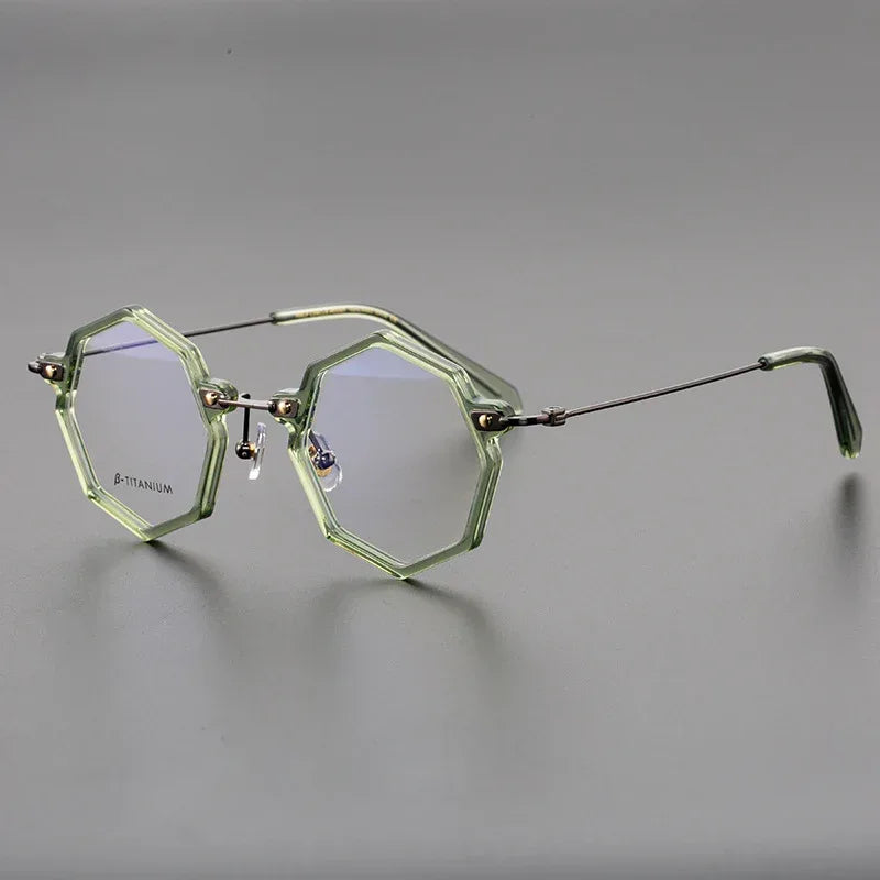 retro-ultra-light-titanium-polygon-glasses - Viexta