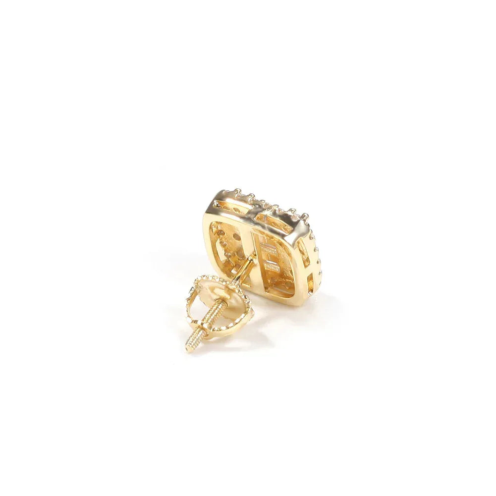 zircon-gold-plated-stud-earring - Viexta