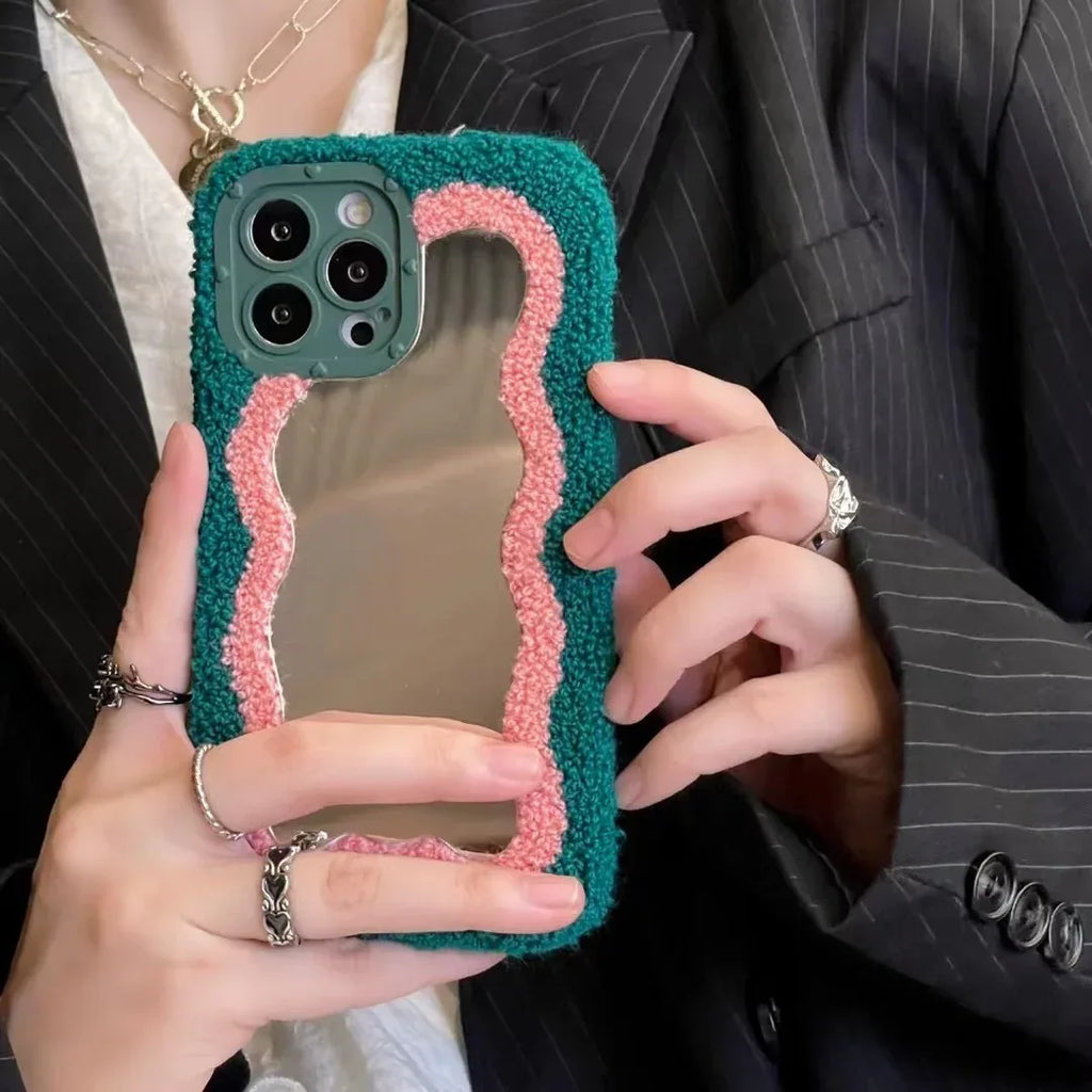 plush-patch-mirror-iphone-case - Viexta