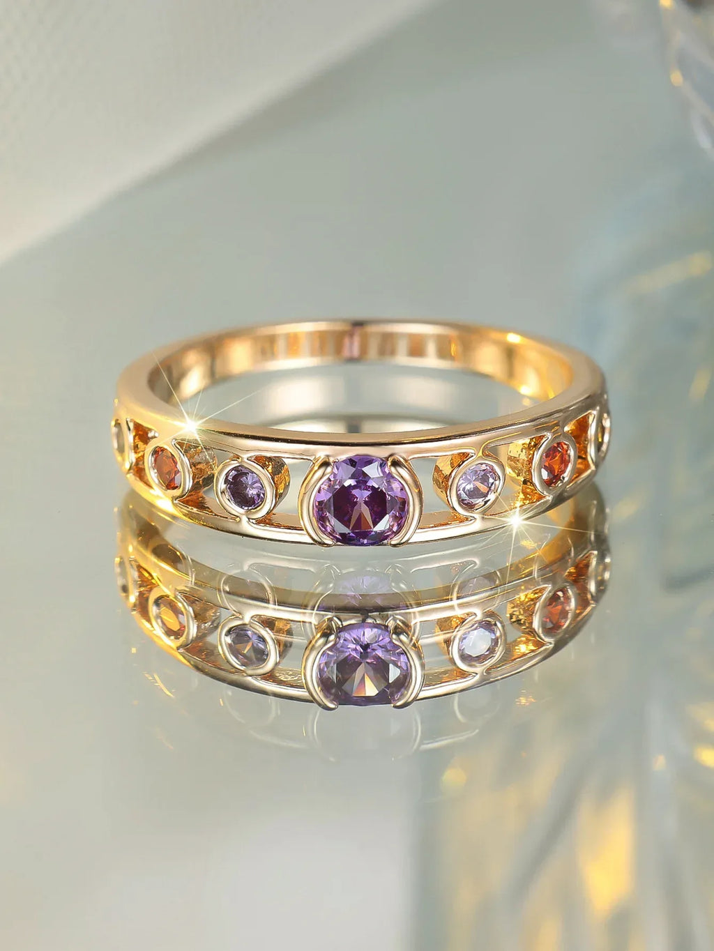 champagne-gold-crystals-ring - Viexta