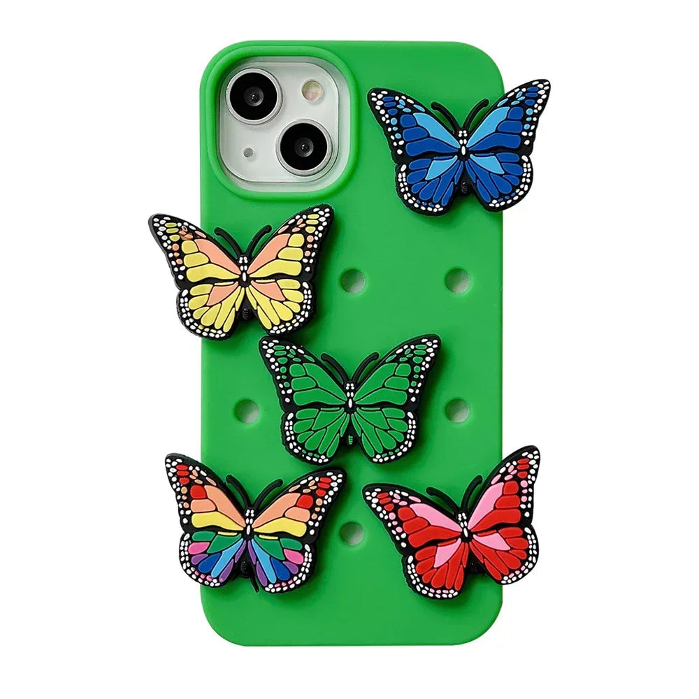 Colorized Butterfly Silicone iPhone Case - Viexta