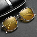 Metal Retro Square Frame Steampunk Sunglasses - Viexta