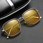 Metal Retro Square Frame Steampunk Sunglasses - Viexta