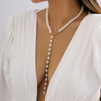 Pearl Tassel Long Niche Necklace - Viexta