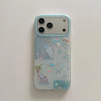 Double-layer Glitter Blue Ocean Jellyfish iPhone Case - Viexta