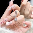 Heart Zircon Clip Necklace