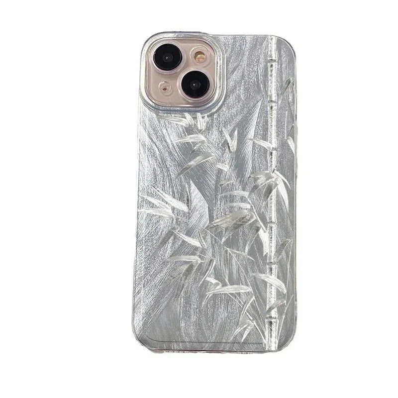 feather-yarn-silver-bamboo-iphone-case - Viexta