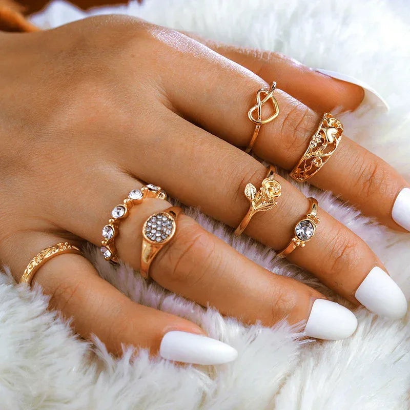 7 Piece Love Ring Set - Viexta
