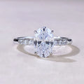 S925 Sterling Silver Minimalist Big Diamond Ring - Viexta