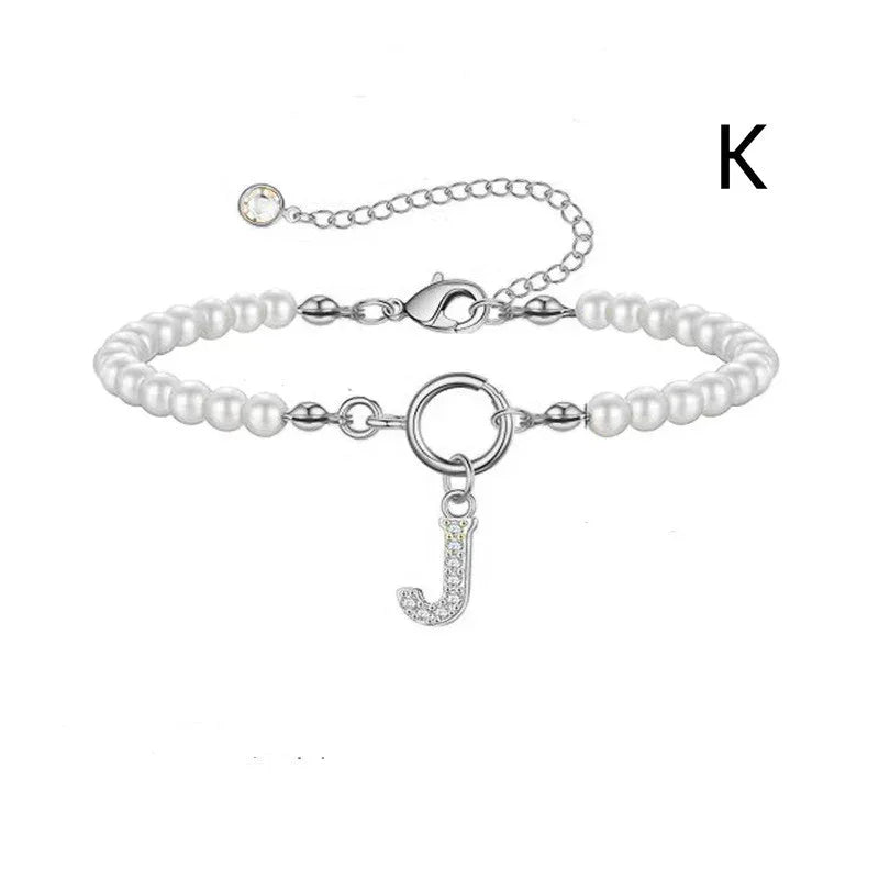 6mm Pearl Bracelet Buckle Letter - Viexta