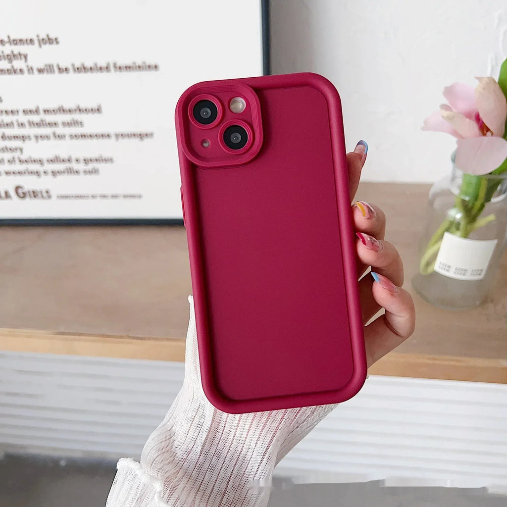 solid-color-frosted-redmi-phone-case - Viexta
