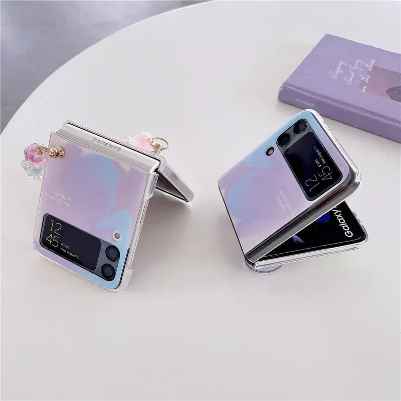 purple-butterfly-holder-chain-samsung-phone-case - Viexta