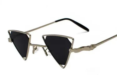 Punk wind triangle hollow sunglasses - Viexta