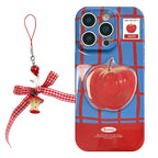 Color-blocking Checkered 3D Full-coverage Pendant iPhone Case - Viexta
