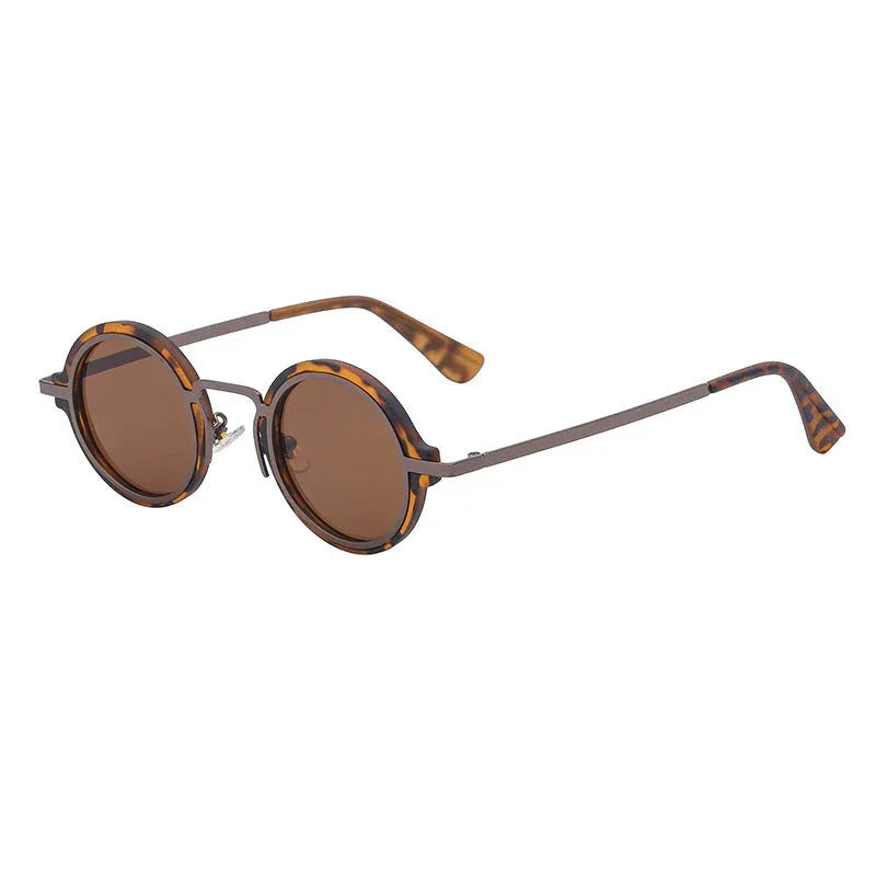 mens-fashion-uv-protection-round-rim-sunglasses - Viexta