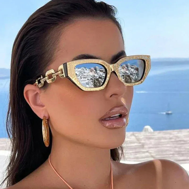 Retro Modern Thick Frame Sunglasses - Viexta