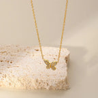 Butterfly Titanium Steel Versatile Simple Necklace - Viexta