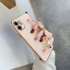 Camellia Electroplating Bracelet Soft iPhone Case - Viexta