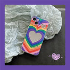 Rainbow Love Mirror Silicone iPhone Case - Viexta