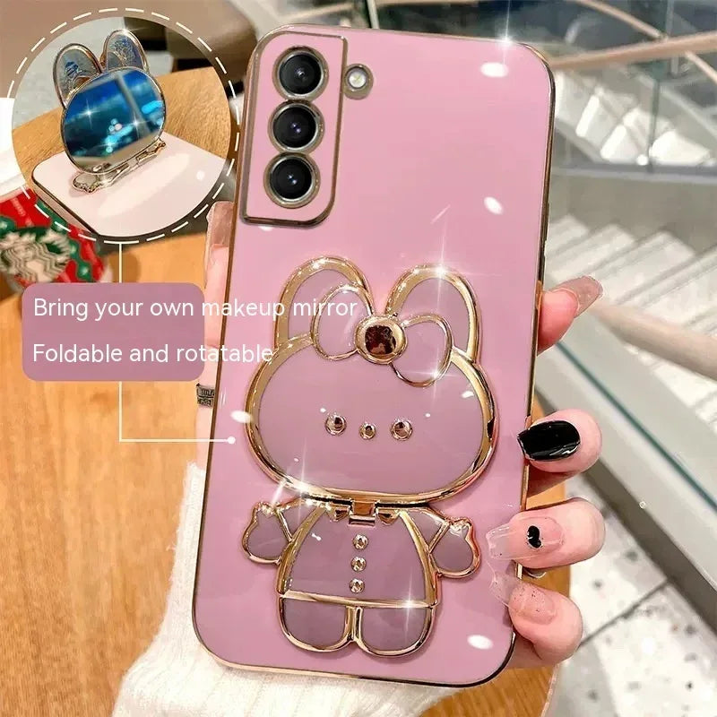 Rabbit Makeup Mirror 6D Samsung Phone Case - Viexta