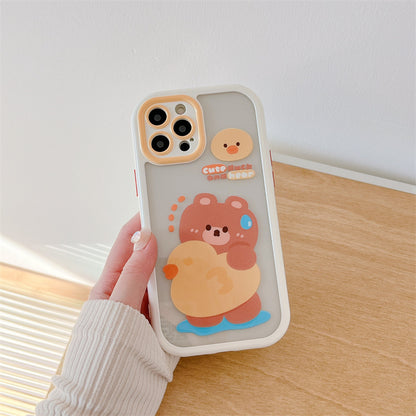 Summer Bear Duck Anti-fall iPhone Case