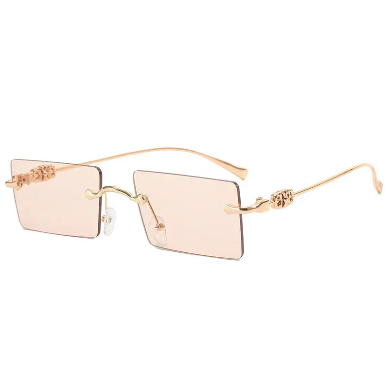 Fashion Rimless Cut Edge Gradual Sunglasses - Viexta