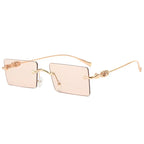 Fashion Rimless Cut Edge Gradual Sunglasses - Viexta