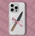 Transparent And Cute Bow-shaped Fruit Knife iPhone Case - Viexta
