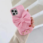 Butterfly Leather Crossbody Pearl iPhone Case - Viexta