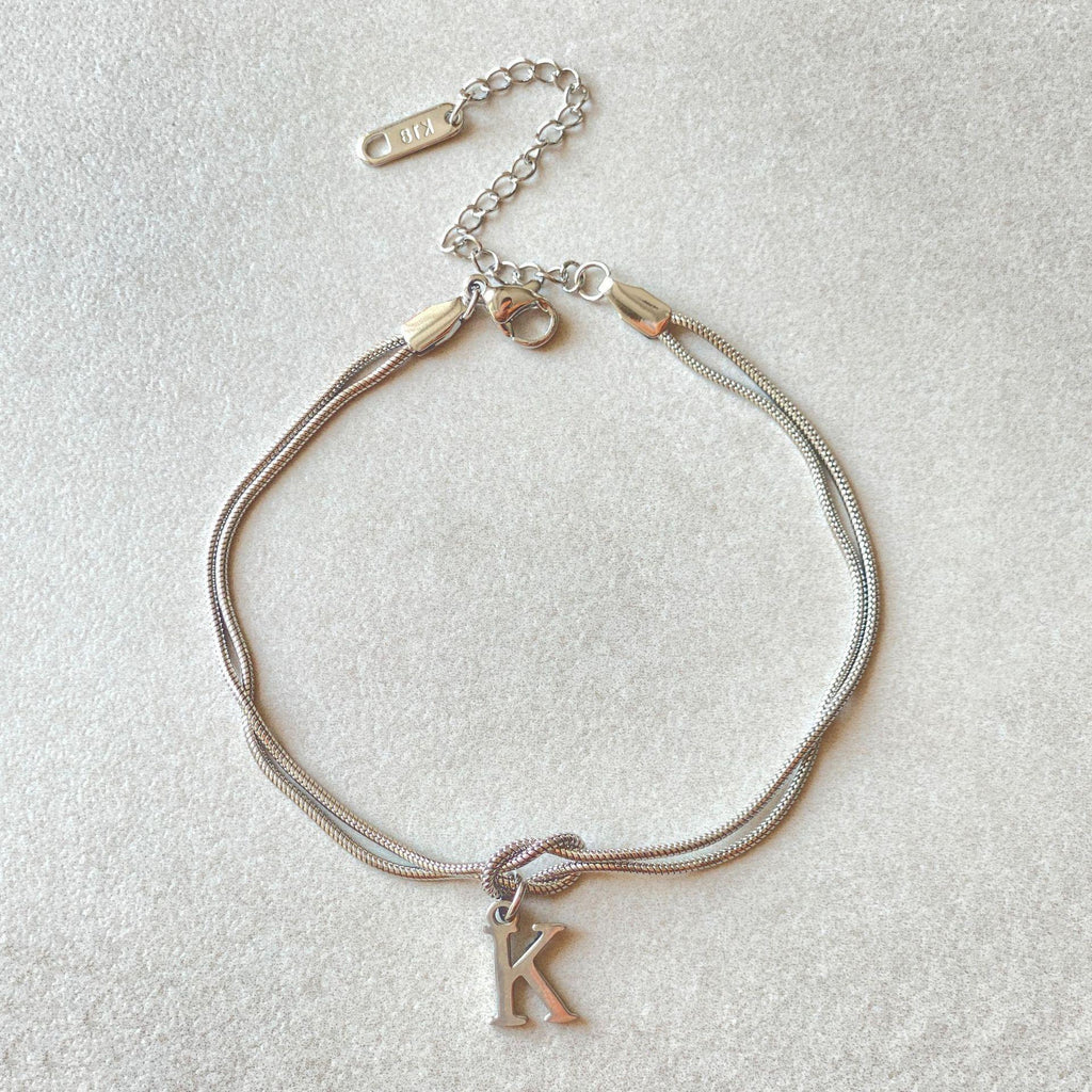 stainless-steel-26-letter-pendant-bracelet - Viexta