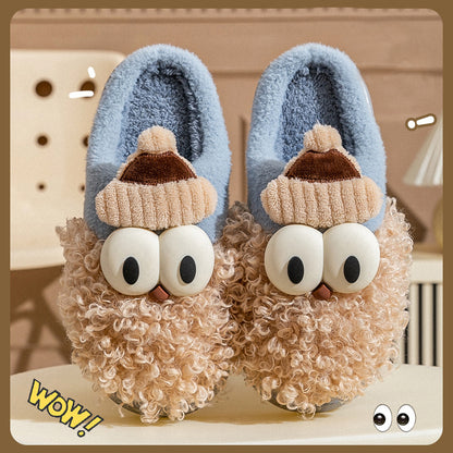 Cartoon Bearded Santa Claus Slippers