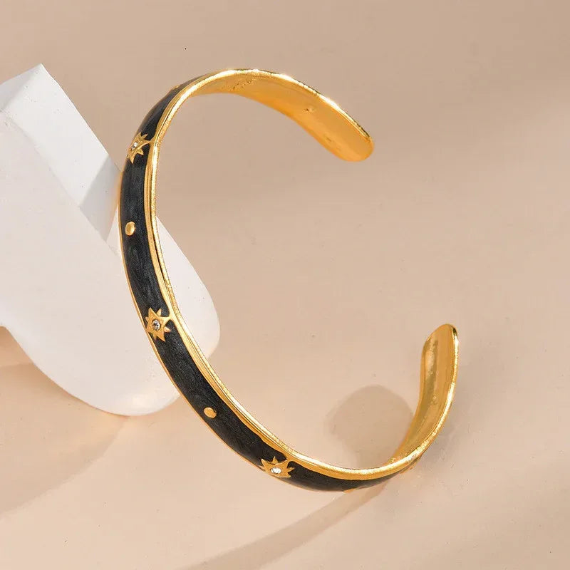 Retro Oil Dripping Stainless Steel Bracelet - Viexta