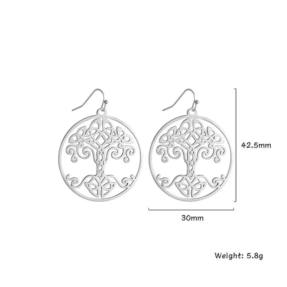 Vintage World Tree Earrings - Viexta