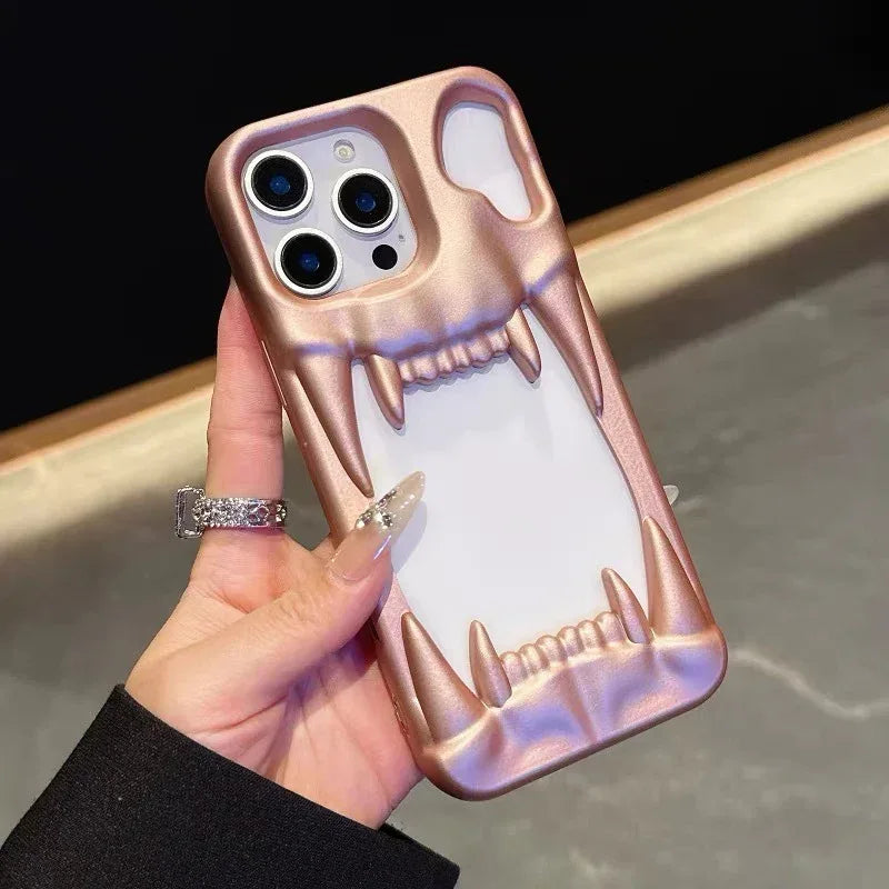 Creative Hollow Tiger Tooth iPhone Case - Viexta