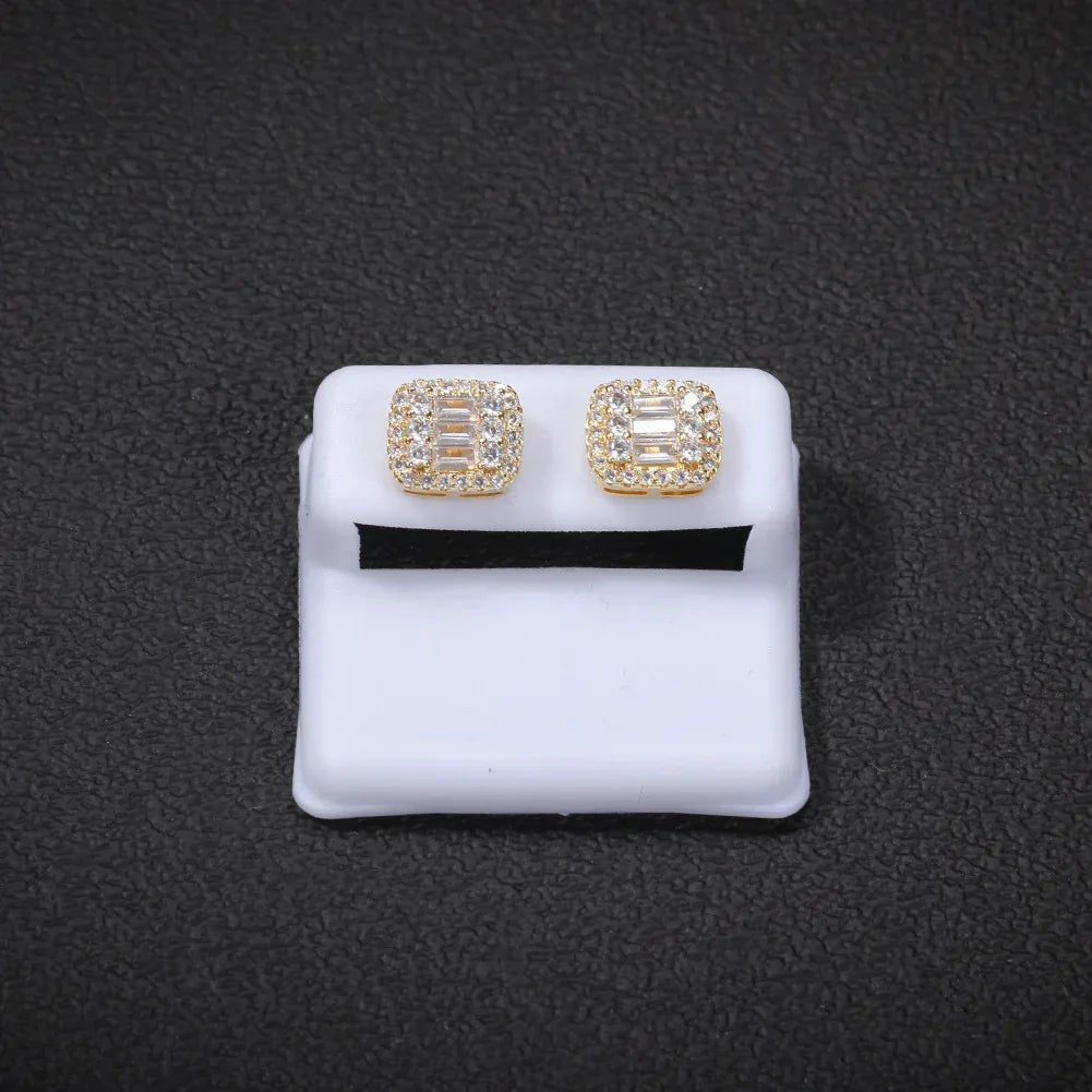 zircon-gold-plated-stud-earring - Viexta