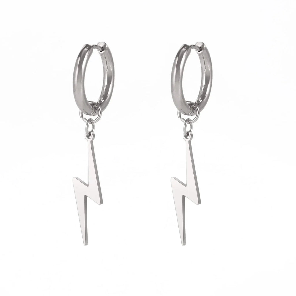 Wild Stainless Steel Lightning Earrings - Viexta
