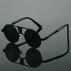 Men's Double Beam Round Frame Sunglasses - Viexta