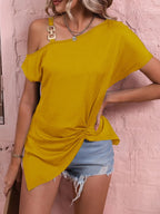 Off Shoulder Irregular Top - Viexta