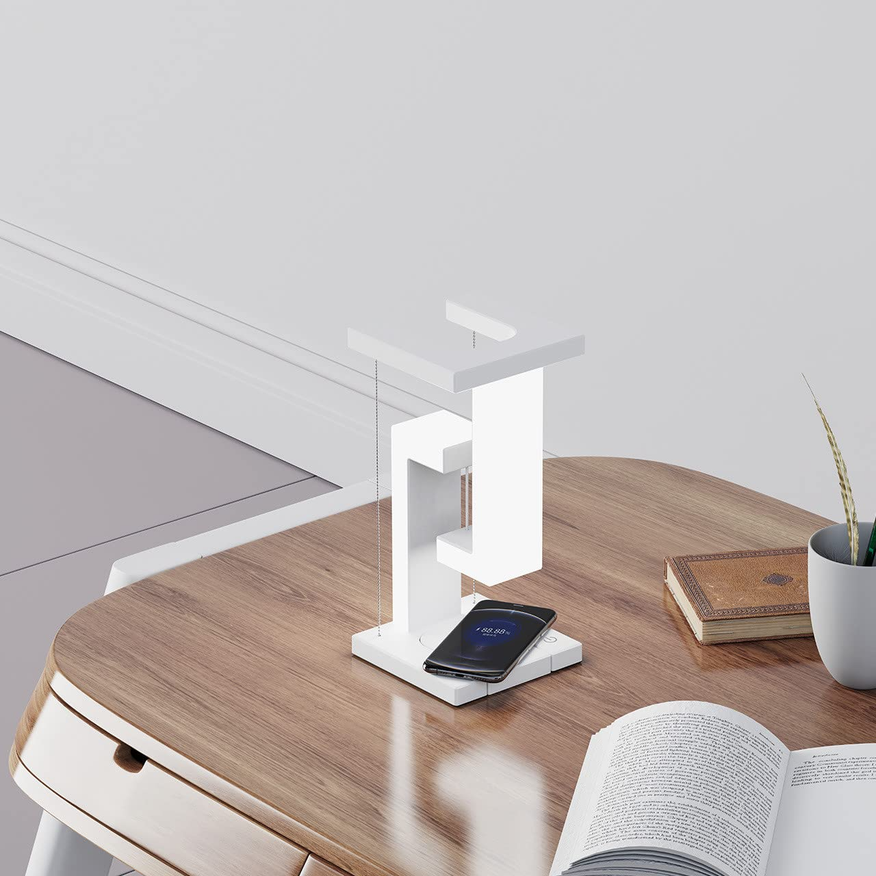 Wireless Smartphone Charging Suspension Table Lamp Balance Floating Lamp