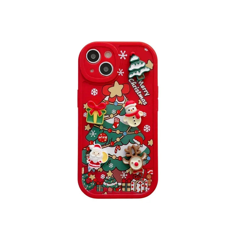 Three-dimensional Santa Claus iPhone Case - Viexta