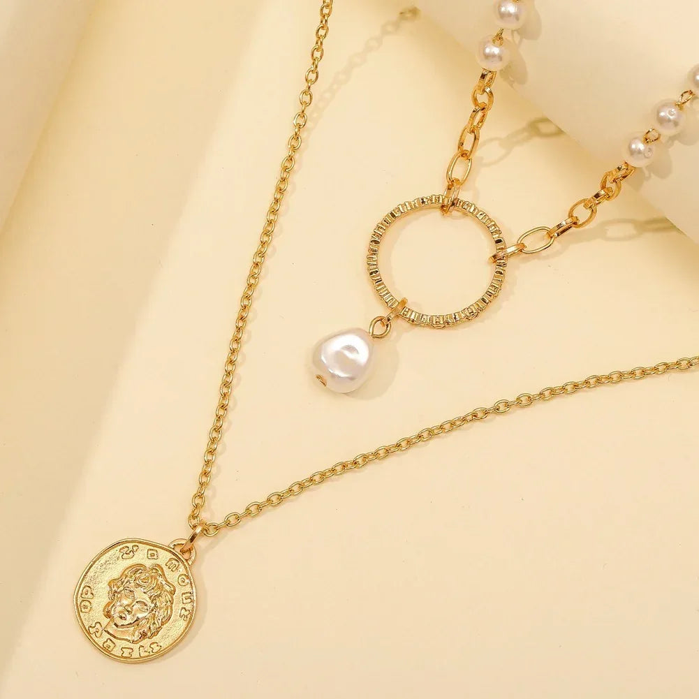 Double-layer Pearl Clavicle Chain - Viexta