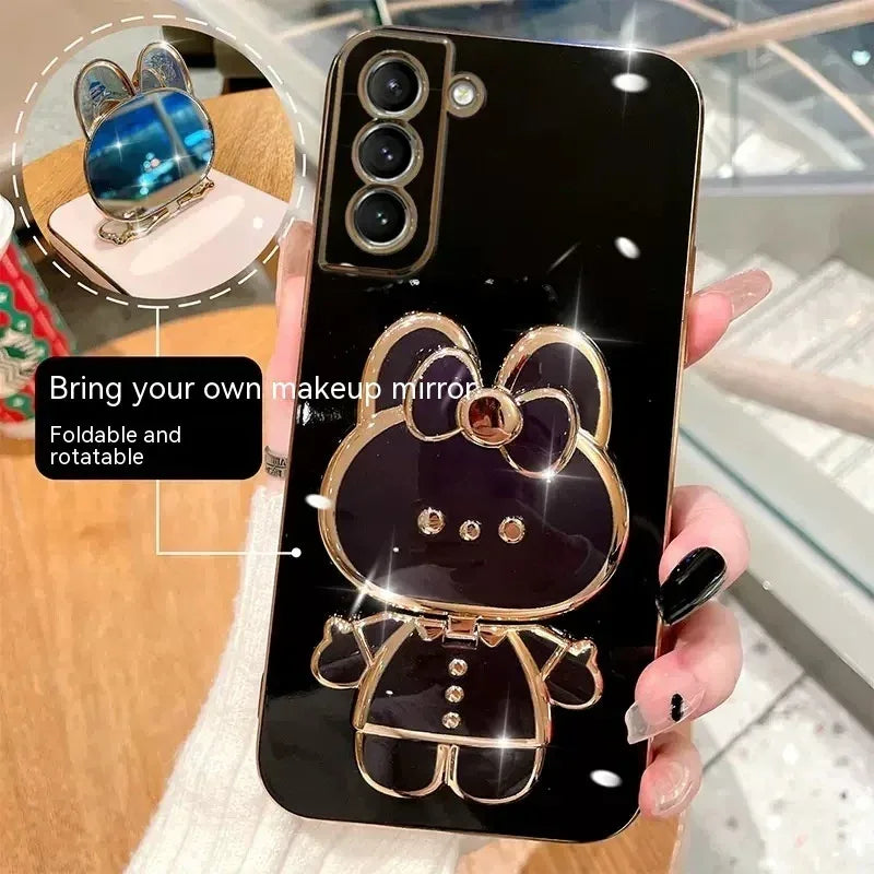 Rabbit Makeup Mirror 6D Samsung Phone Case - Viexta